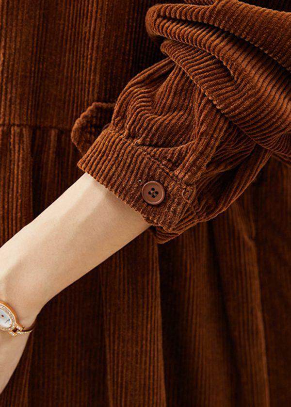 Art Brown Oversized Corduroy Trench Coats Spring Supply - Image 5