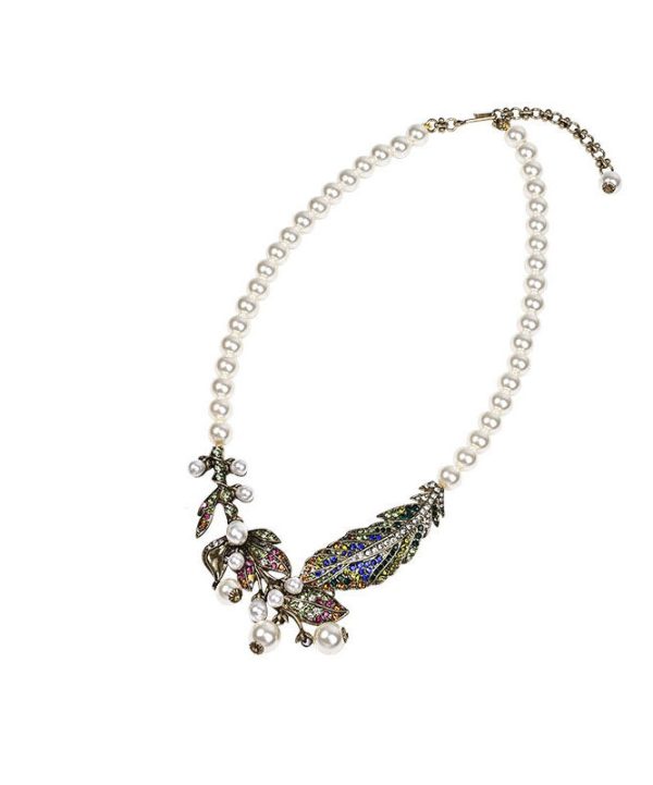 Unique Alloy Pearl Coloured Glaze Beads Graduated Bead Necklace Online Hot Sale - Image 5
