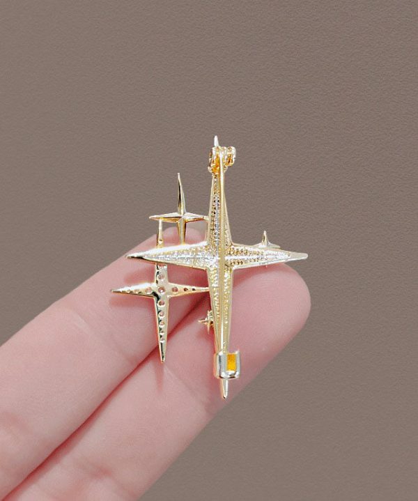 Unique Colorblock Alloy Zircon Painting Oil Star Brooches Discount - Image 4